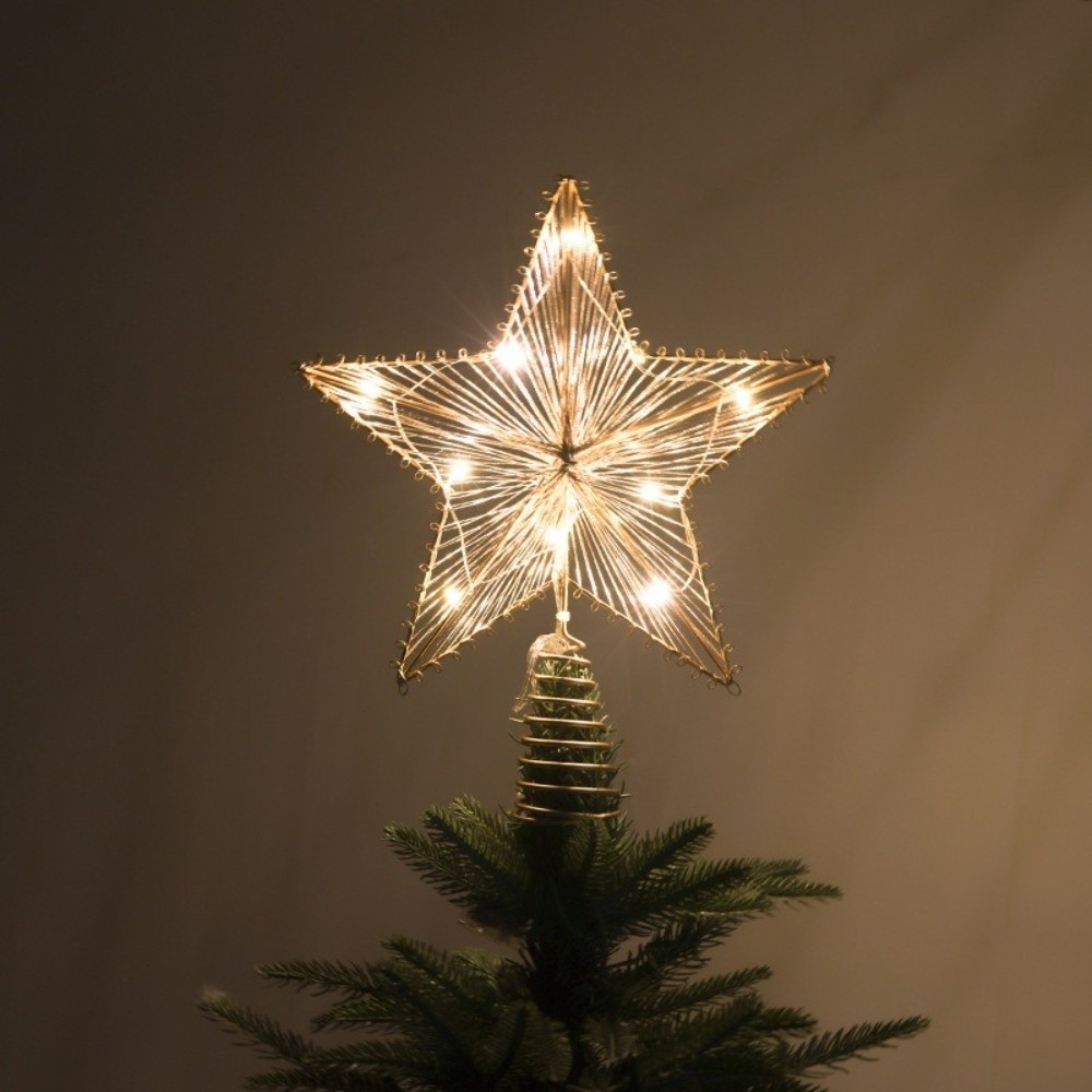 Star Tree Topper - 3D Glitter Stern Weihnachtsbäume Topper Eisen