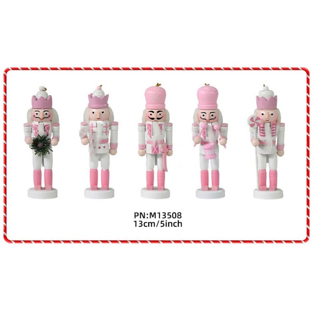 Nutcracker Figurine - 5 Stück Makronen-Pulver Weihnachts-Nussknacker Vintage Bemalter