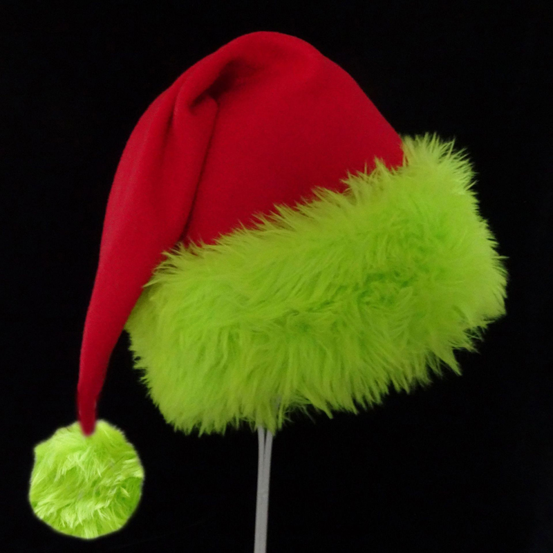 Santa Hat Plush - 1 Stück, Weihnachtsmannmütze, Weihnachtsmütze, Unisex, pelzige