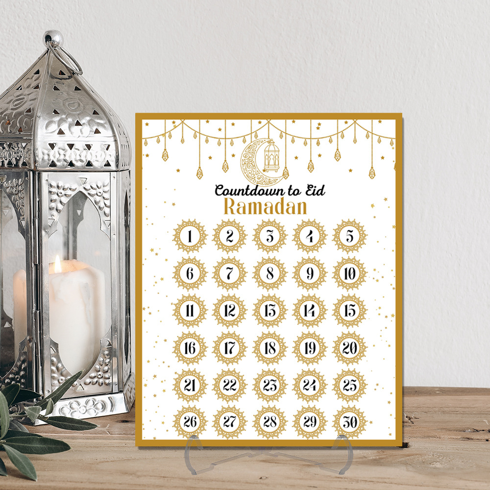 Advent Calendar Gift - Ramadan Advent Countdown-Kalender aus Acryl: Ramadan-Dekorationen