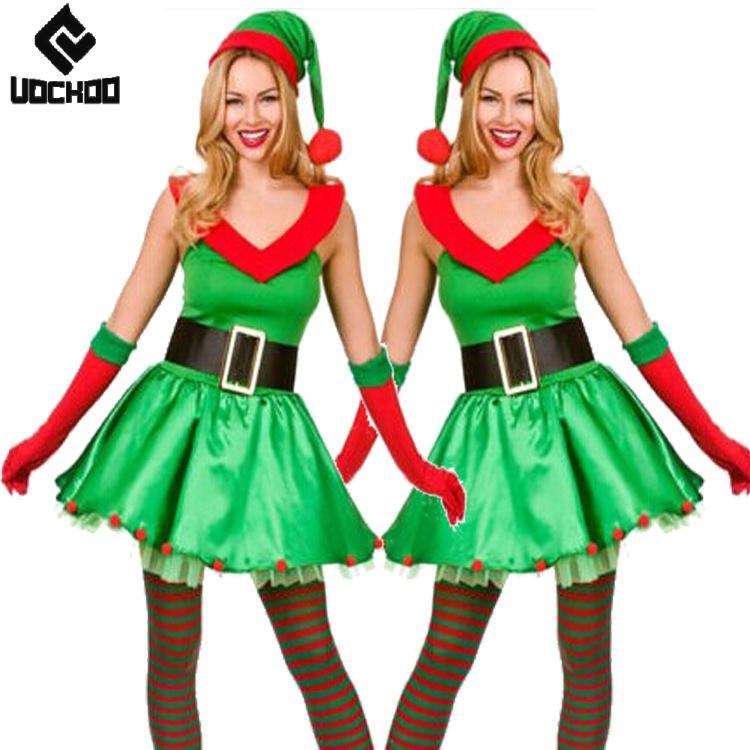 Elf Costume Christmas - Lustige Elf Kleid Anzug Weihnachtsbaum Cosplay