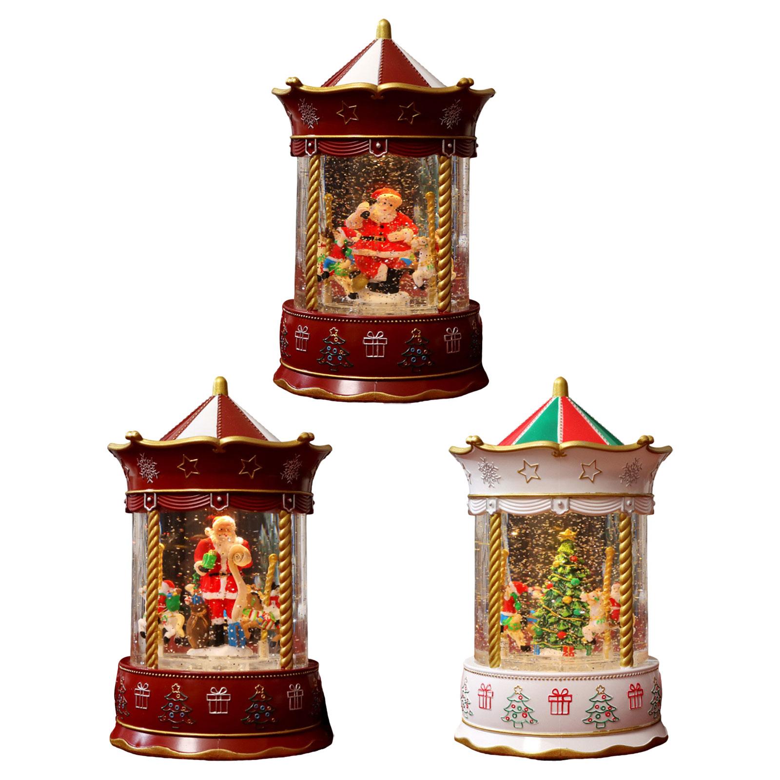 Snow Globe Musical - Weihnachtliche Musikalische Schneekugel Musikbox Tischdekoration Glitzer