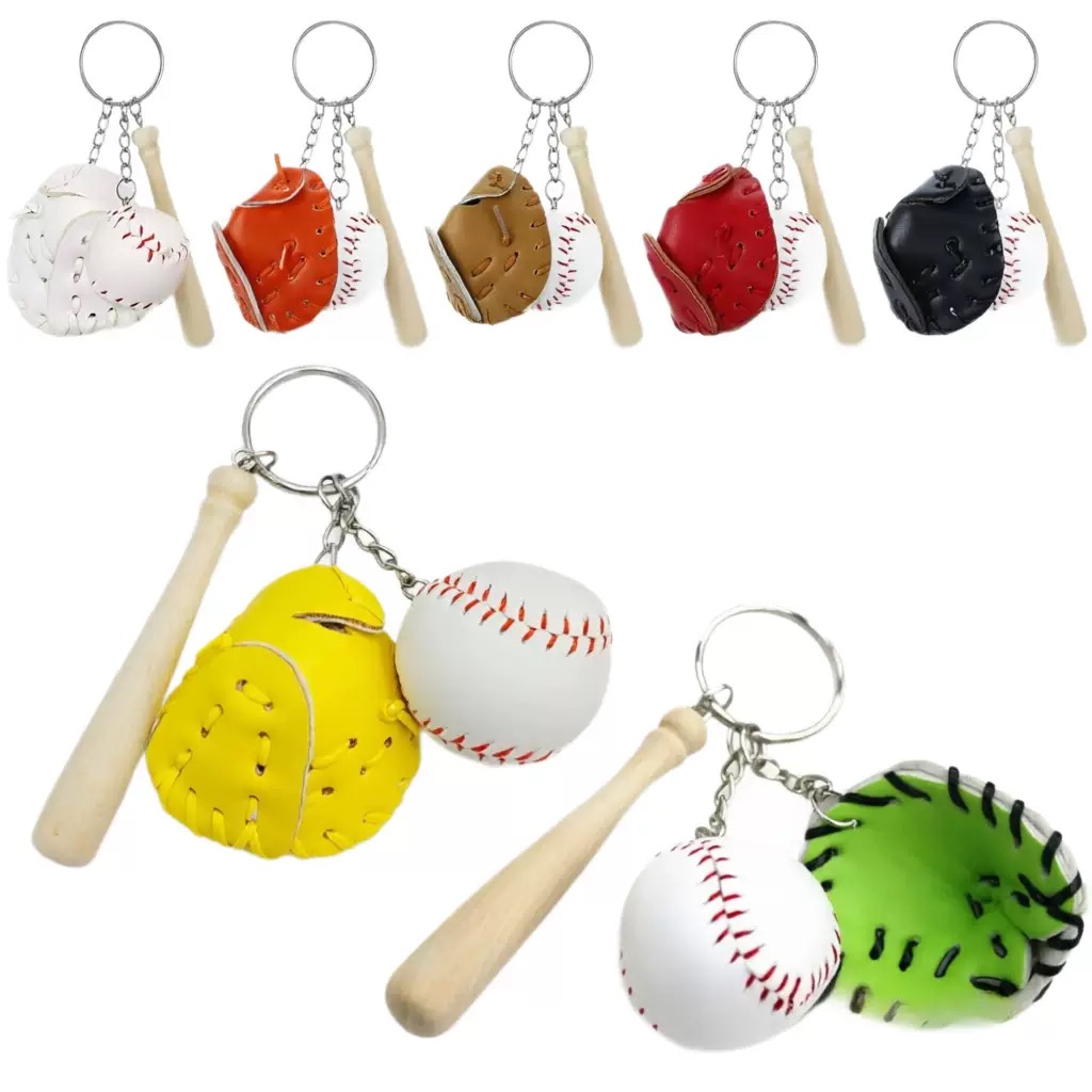 Ornament Ball Set - 2CM Baseball-Schlüsselanhänger 3er-Set Sportball-Anhänger Modischer Auto-Rucksack-Schmuck