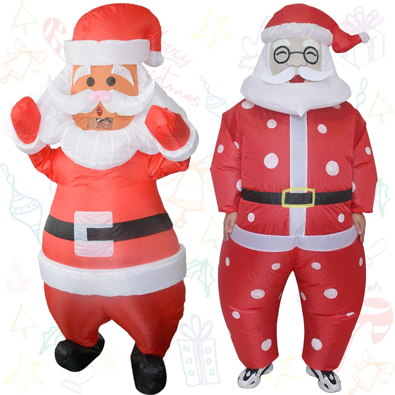 Elf Costume Christmas - Klassisches aufblasbares Weihnachtsmann-Kostüm für Erwachsene, Weihnachten,