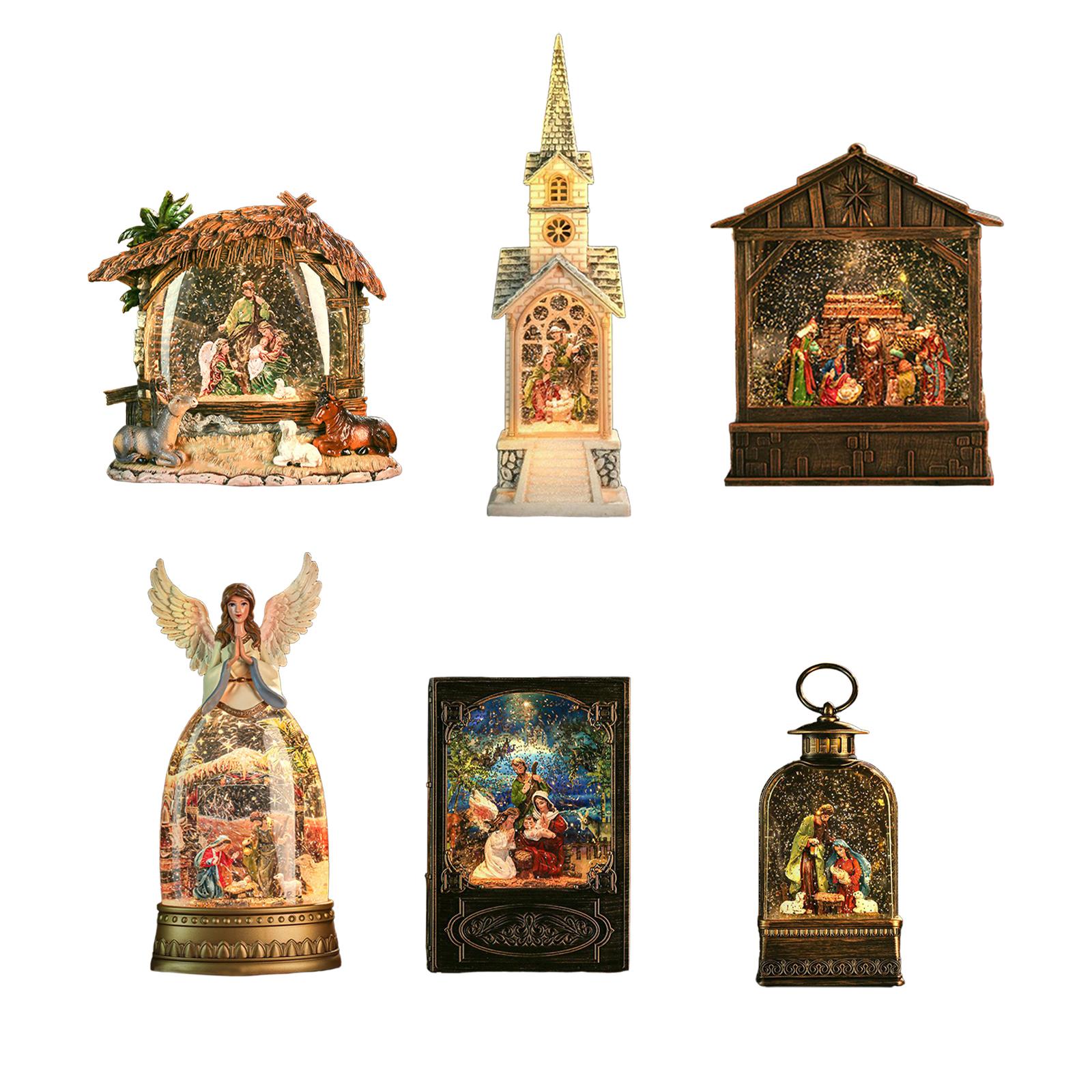 Snow Globe Musical - Weihnachten Schneekugel Spieluhr Krippe Sammlung Tischdekoration