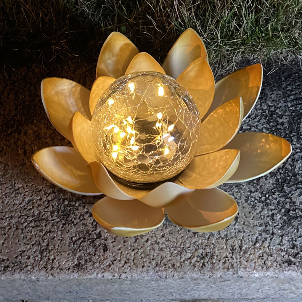 Christmas Lights Outdoor - Lotus geformte Garten Solar leuchten geknackt