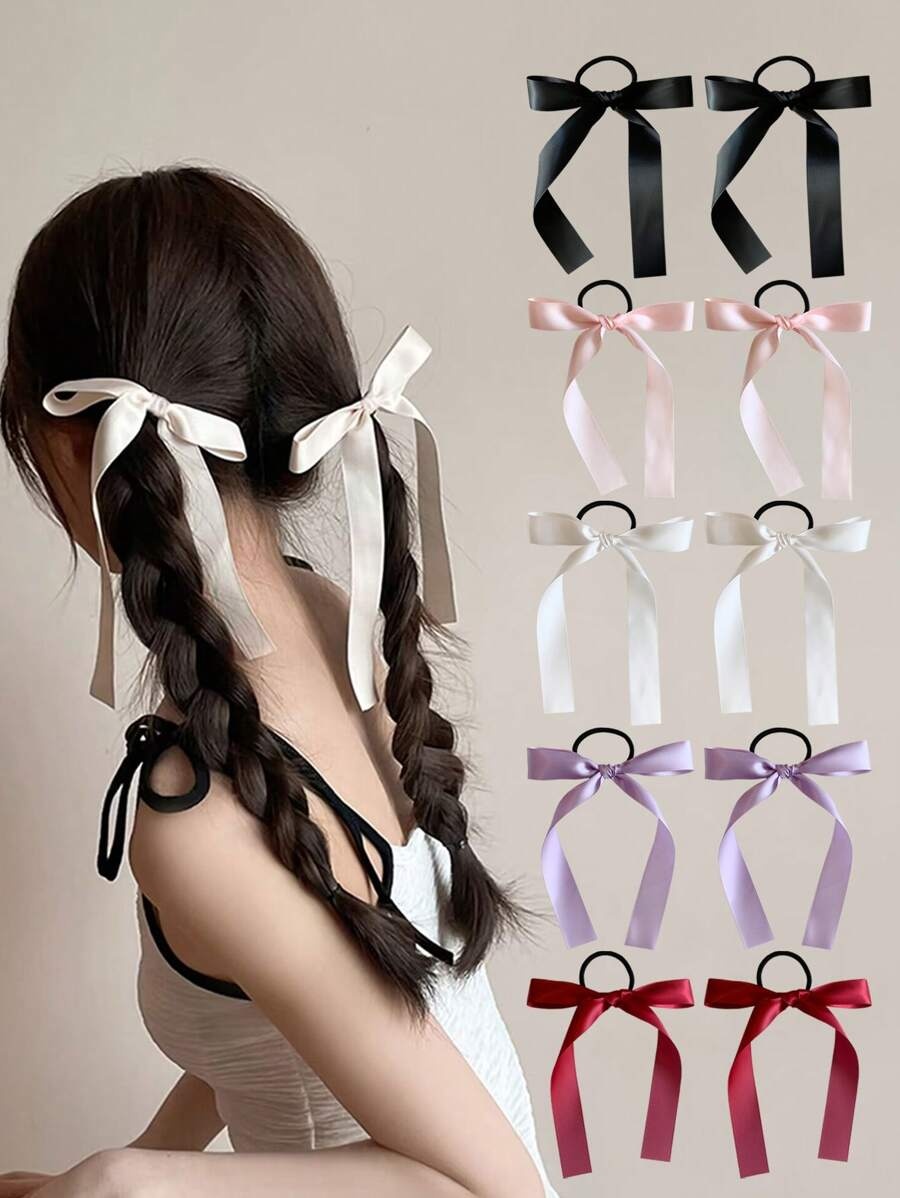 Ribbon Bow Gift - 2 Stück/Set modische mehrfarbige Haarschleifen mit