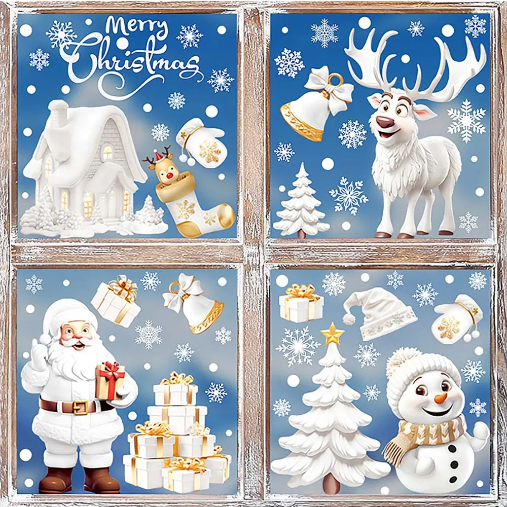 Snowflake Window Decal - 9 teile/satz Weihnachten Fenster Aufkleber Weihnachten
