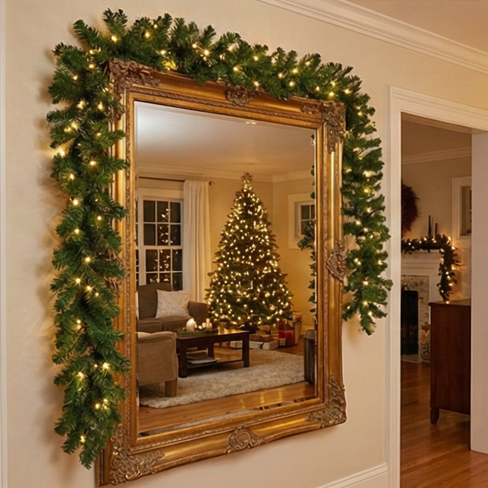 2,7 m künstlicher grüner Weihn – Christmas Wreath Fake Bewertung und Preis