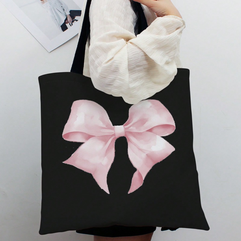 ROMWE Kawaii Canvas-Umhängetas – Ribbon Bow Gift Bewertung und Preis