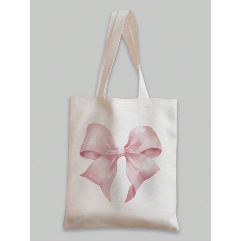 ROMWE Kawaii Canvas-Umhängetas – Ribbon Bow Gift Bewertung und Preis