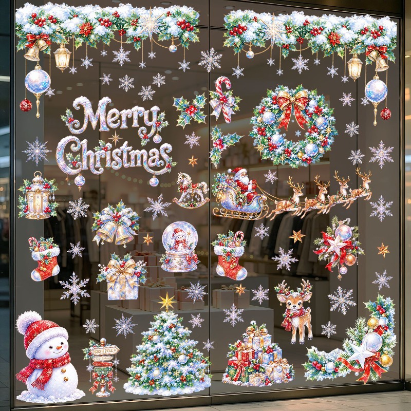9 Blatt statische Weihnachts-F – Snowflake Window Decal Bewertung und Preis
