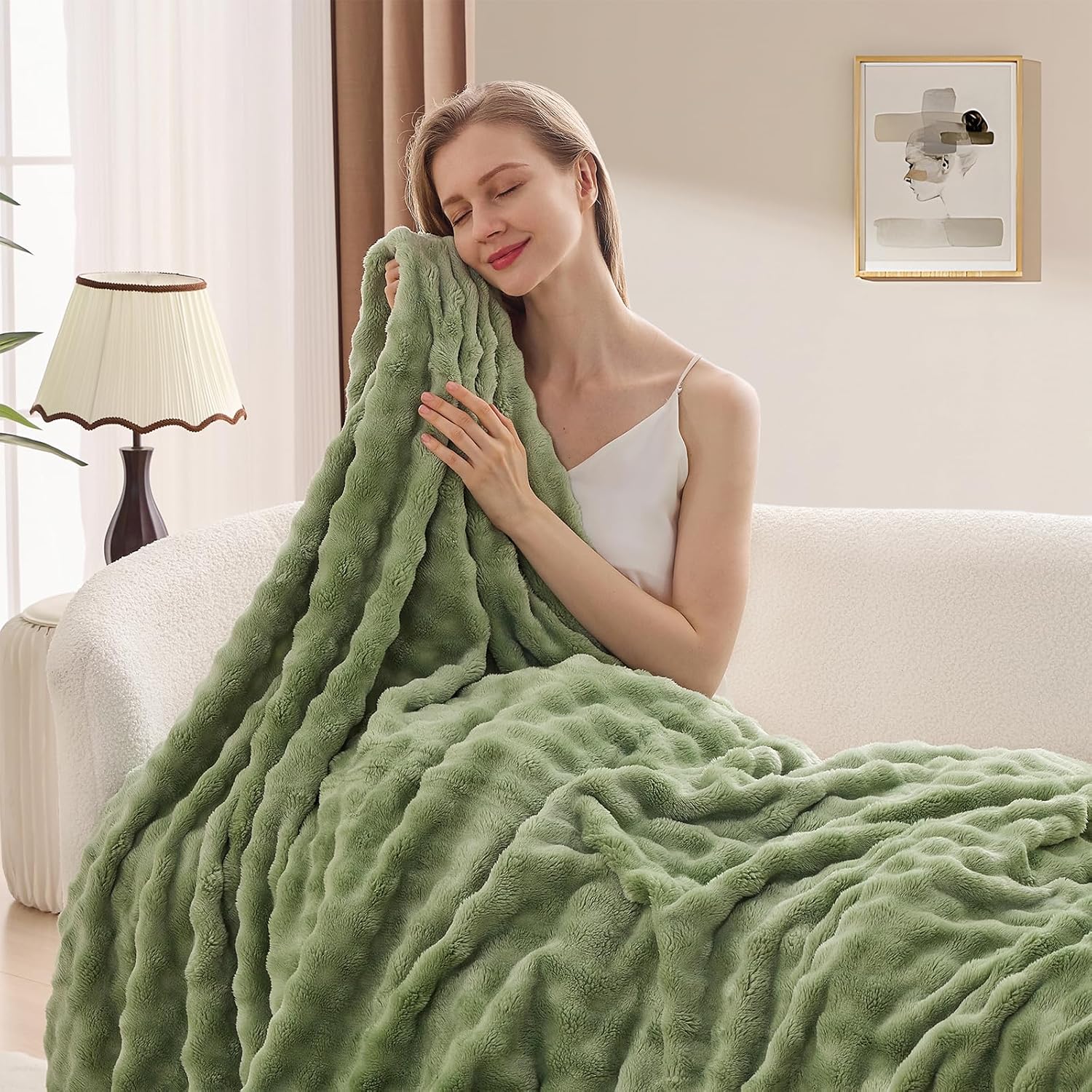 Salbeigrüne Blasen-Fleecedecke – Christmas Throw Blanket Bewertung und Preis