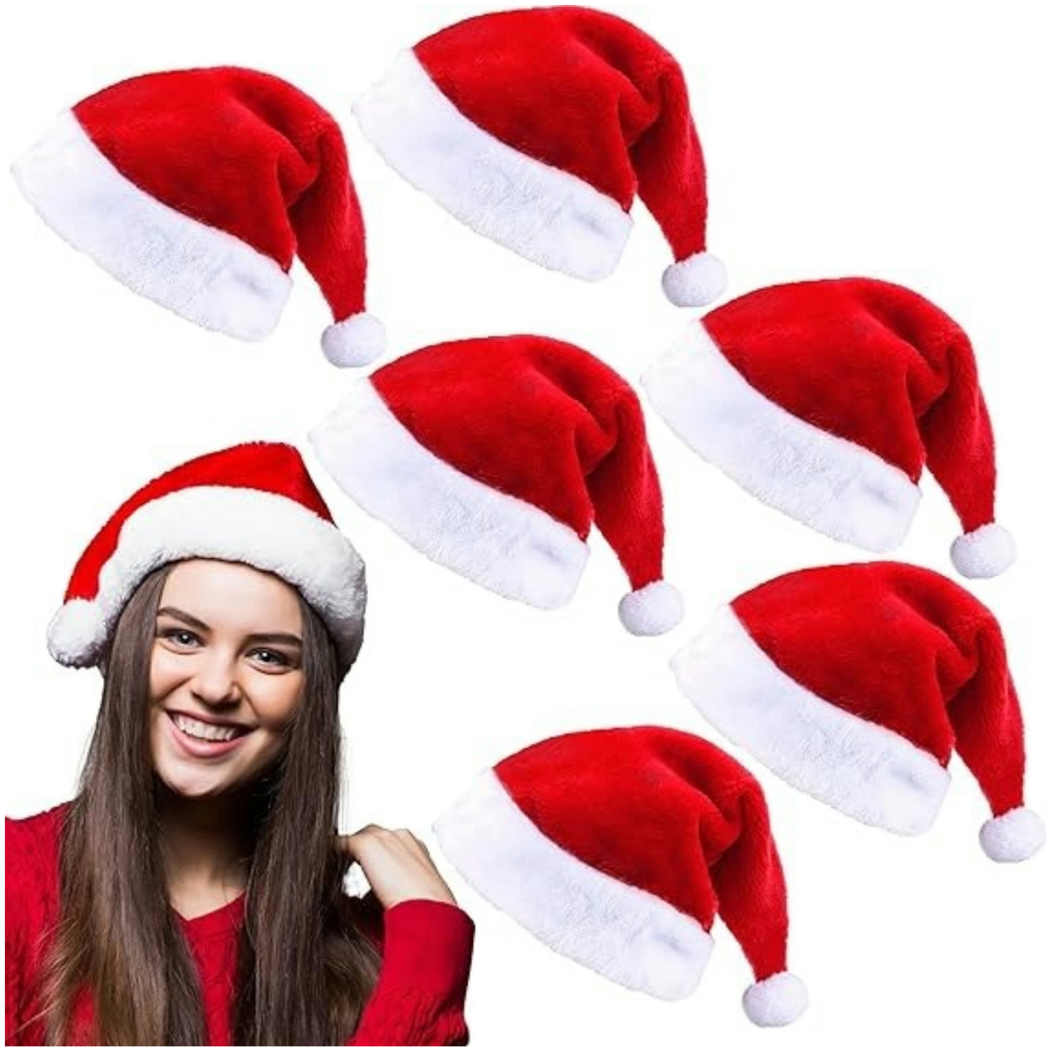 Flauschiges rotes Weihnachtsma – Santa Hat Plush Bewertung und Preis