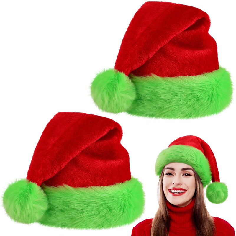 1 Stück, Weihnachtsmannmütze,  – Santa Hat Plush Bewertung und Preis