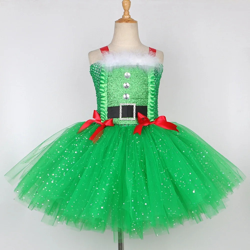 Glitzerndes Mädchen-Weihnachts – Elf Costume Christmas Bewertung und Preis