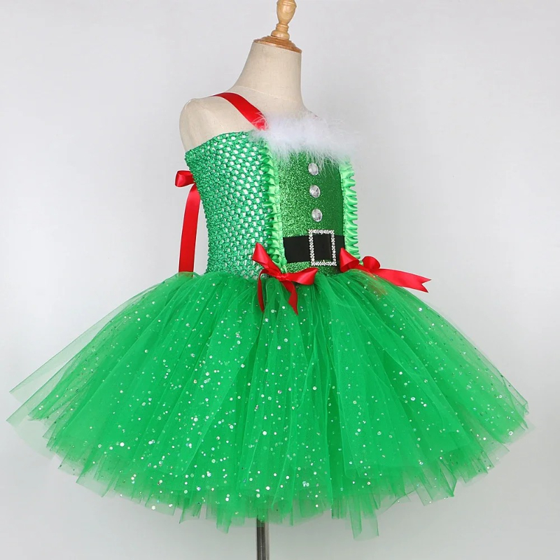 Glitzerndes Mädchen-Weihnachts – Elf Costume Christmas Bewertung und Preis