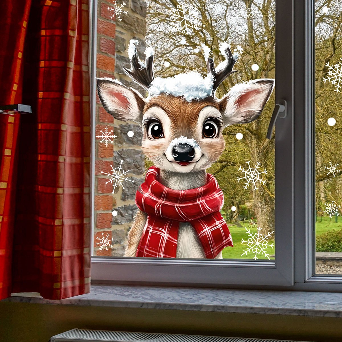 1pc Weihnachten Schal Schneefl – Snowflake Window Decal Bewertung und Preis