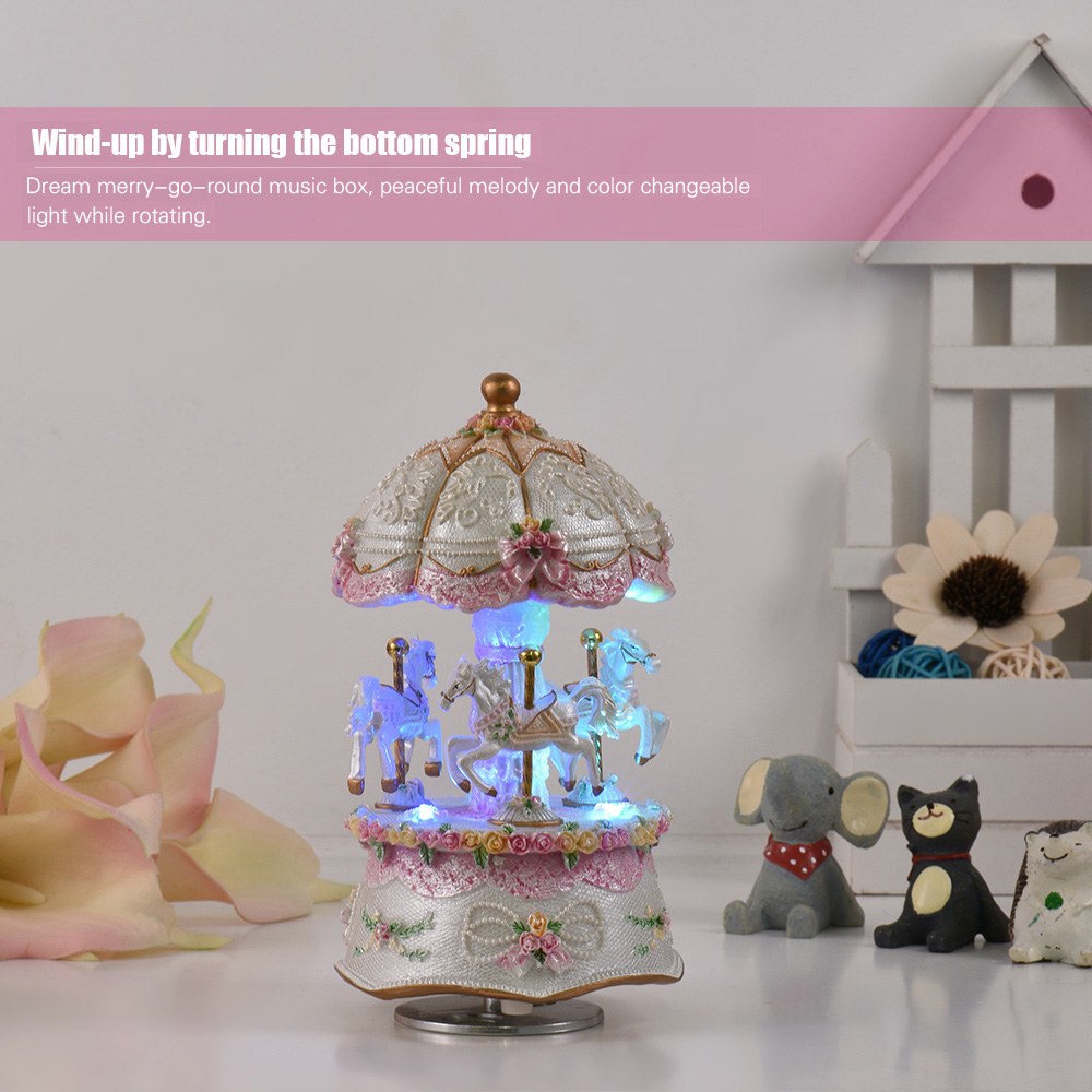 Luxus Traum 3-Pferd rotierende – Snow Globe Musical Bewertung und Preis