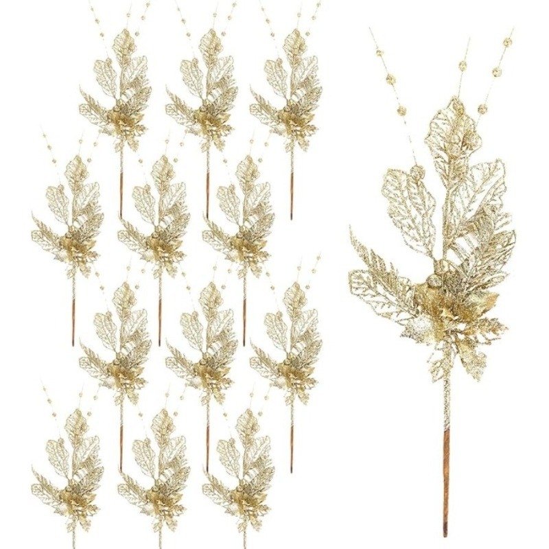 Glitzernde künstliche Blumen,  – Christmas Wreath Fake Bewertung und Preis