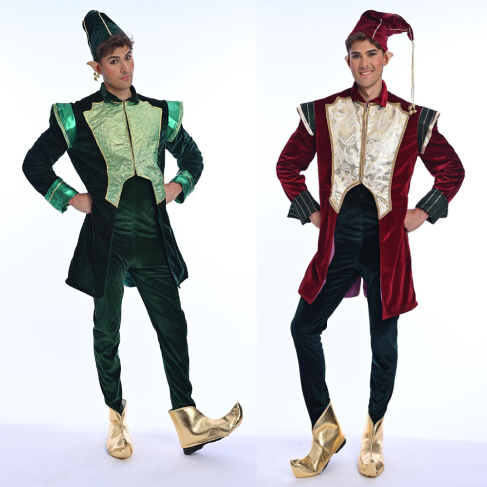 Luxuriöses Samt-Weihnachtsmann – Elf Costume Christmas Bewertung und Preis