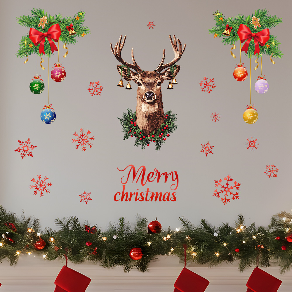 Weihnachten Schneeflocke Hirsc – Snowflake Window Decal Bewertung und Preis