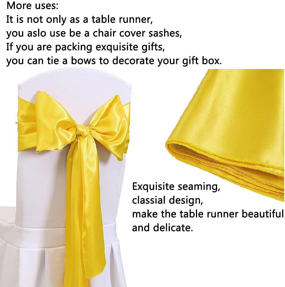 12 x 108 Zoll Satin-Hochzeits- – Christmas Table Runner Bewertung und Preis