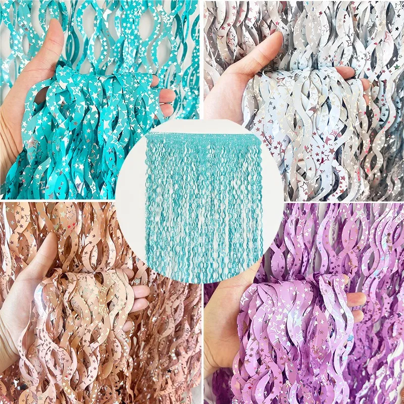 1 x2m Stern bunte Regen Lamett – Tinsel Garland Decoration Bewertung und Preis