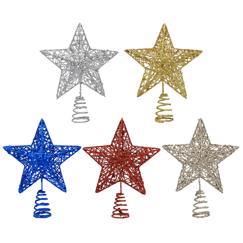 1pc Gold/Silber/Rot/Blau Glitt – Star Tree Topper Bewertung und Preis