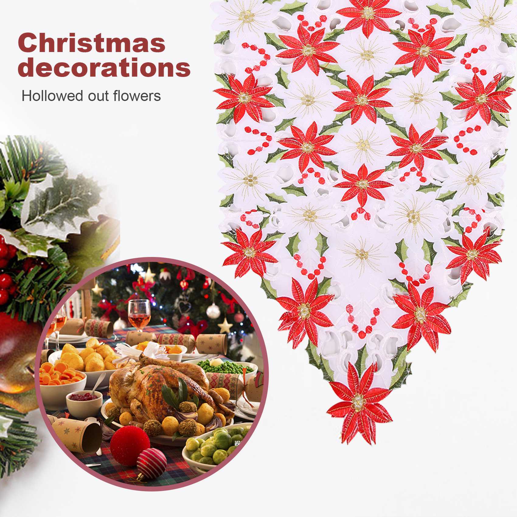 Weihnachtsbestickter Tischläuf – Christmas Table Runner Bewertung und Preis